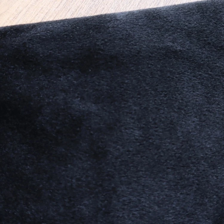 Black Glossy Short Plush Fabric factory Black Glossy Short Plush Fabric factory