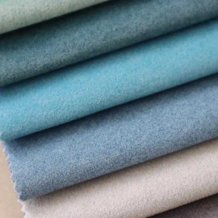 Classic Plain Print Matte Mosha Velvet Upholstery Fabric factory