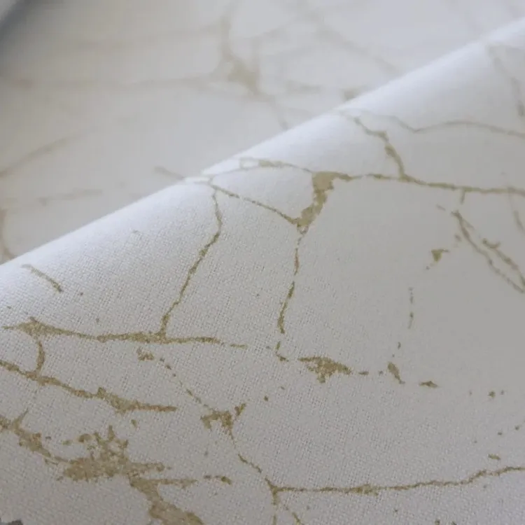 Golden Marble Blackout Silicone Curtain Fabric