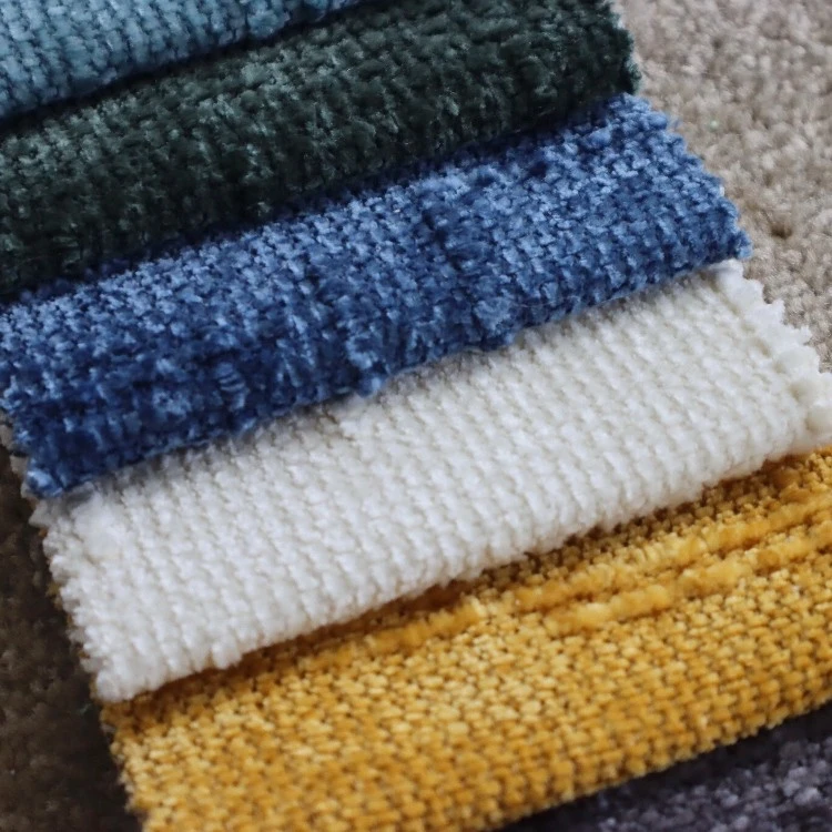 Grid Jacquard Chenille Warp Knitted Upholstery Fabric Sofa Custom Furniture suppliers Grid Jacquard Chenille Warp Knitted Upholstery Fabric Sofa Custom Furniture suppliers