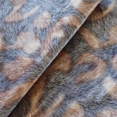 Faux Fur Effect Leopard Holland Velvet Fabric