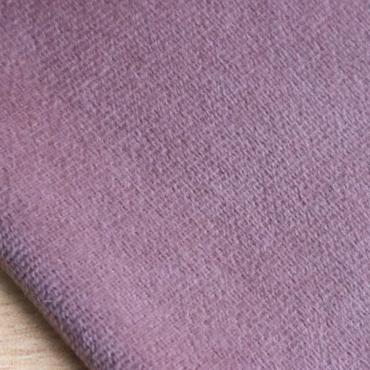 Plain Dusty Purple Velboa Fabric factory