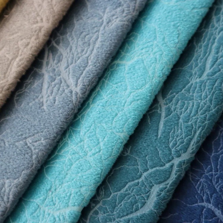 Premium Textured Print Crackle Holland Velvet Home Decor Fabric