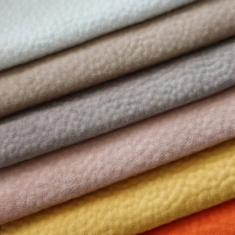 Seal Skin Embossed Microsuede Upholstery Fabric Bubble Wrinkled Faux Suede Sofa Furniture factory Seal Skin Embossed Microsuede Upholstery Fabric Bubble Wrinkled Faux Suede Sofa Furniture factory