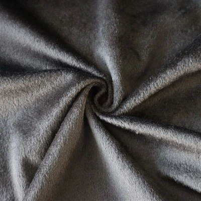 Black Plush Upholstery Fabric