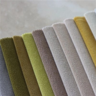 Colorful Plain Mosha Velvet Furniture Fabric