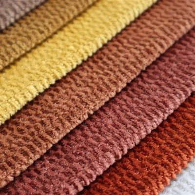 Matte Ripple Striped Chenille Upholstery Fabric Durable Sofa Curtain