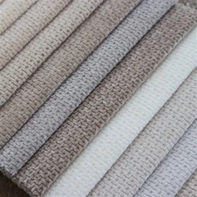 Multi Color Grid Chenille Fabric Pet Friendly Custom Sofa Upholstery Decor