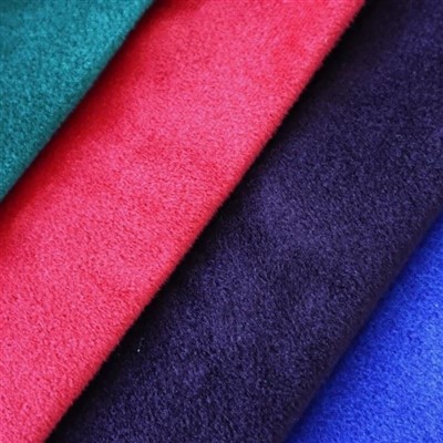 Plain Glossy Short Plush Soft Upholstery Fabric