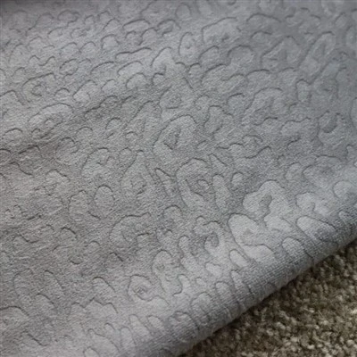 Wholesale 3D Leopard Embossed Holland Velvet Upholstery Sofa Fabric