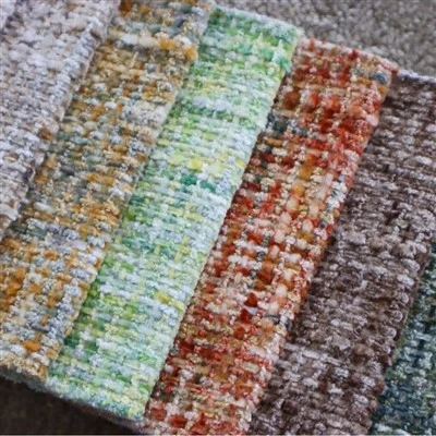 Yarn Dyed Tweed Chenille Warp Knitted Upholstery Fabric Sofa Furniture