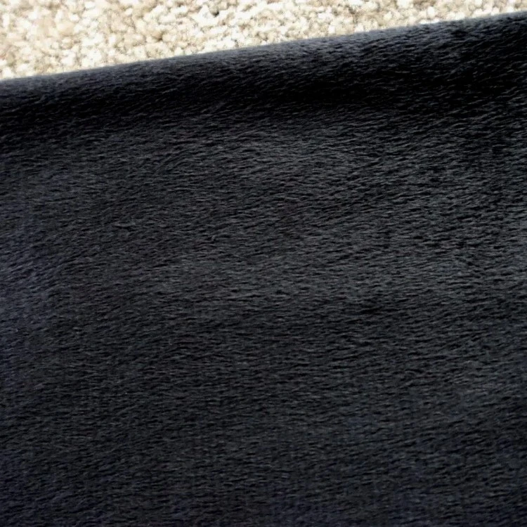 Solid Black Faux Super Soft Fluffy Plush Upholstery Fabric suppliers Solid Black Faux Super Soft Fluffy Plush Upholstery Fabric suppliers