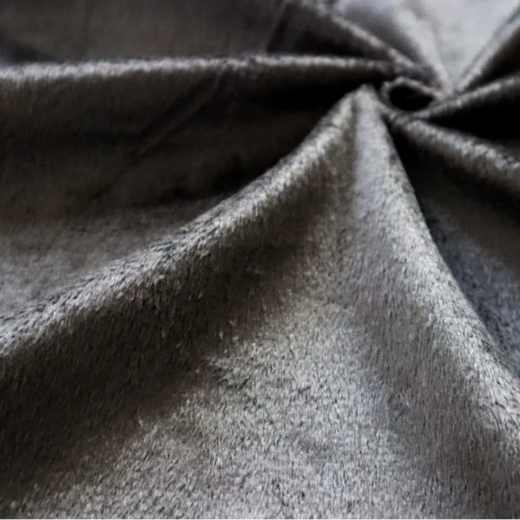 Solid Black Faux Super Soft Fluffy Plush Upholstery Fabric high quality Solid Black Faux Super Soft Fluffy Plush Upholstery Fabric high quality