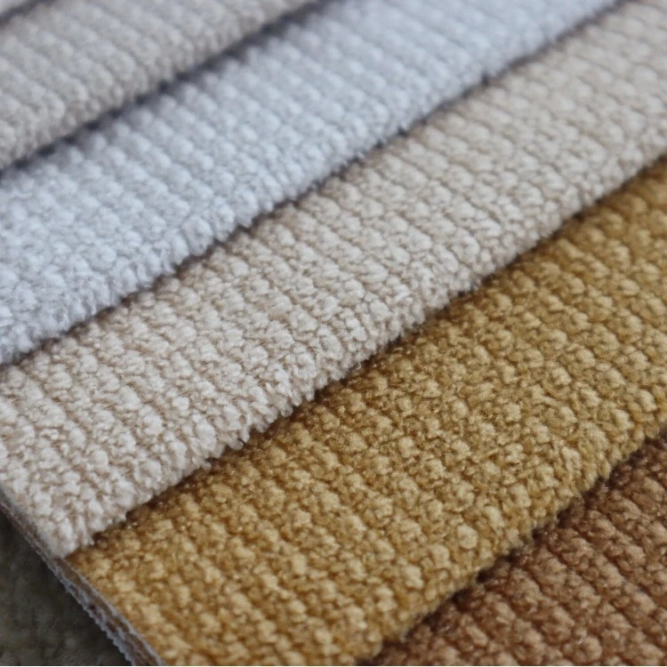 Vertical Waffle Stripe Chenille Warp Knitted Upholstery Fabric Sofa Furniture high quality Vertical Waffle Stripe Chenille Warp Knitted Upholstery Fabric Sofa Furniture high quality