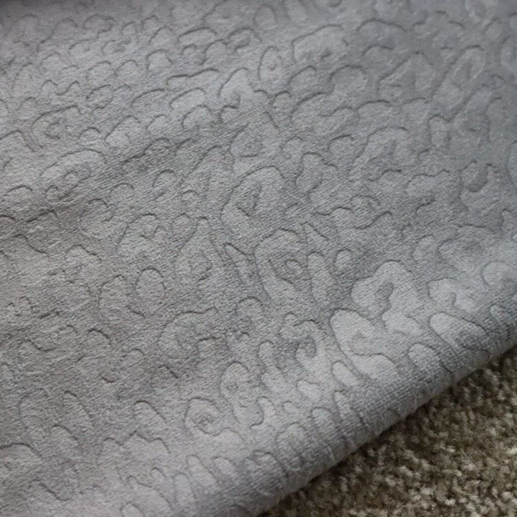 Wholesale 3D Leopard Embossed Holland Velvet Upholstery Sofa Fabric