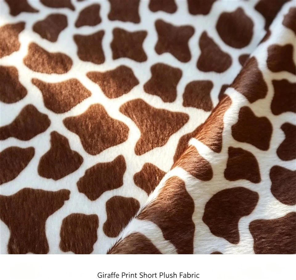 Wholesale Animal Print Short Plush Fabric Factory Direct Supply Toys Cushions Pet Beds