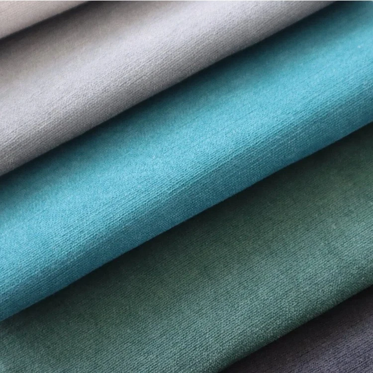 Wide Width Foggy Matte Linen Texture Velvet Upholstery Fabric high quality