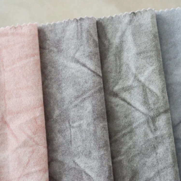 Wrinkle Textured Holland Velvet Upholstery Fabric factory