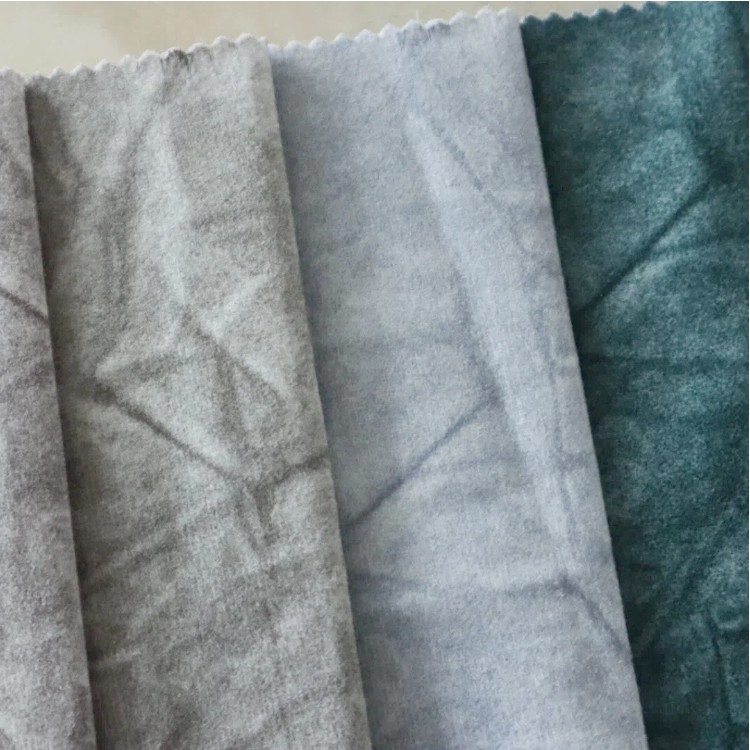 Wrinkle Textured Holland Velvet Upholstery Fabric
