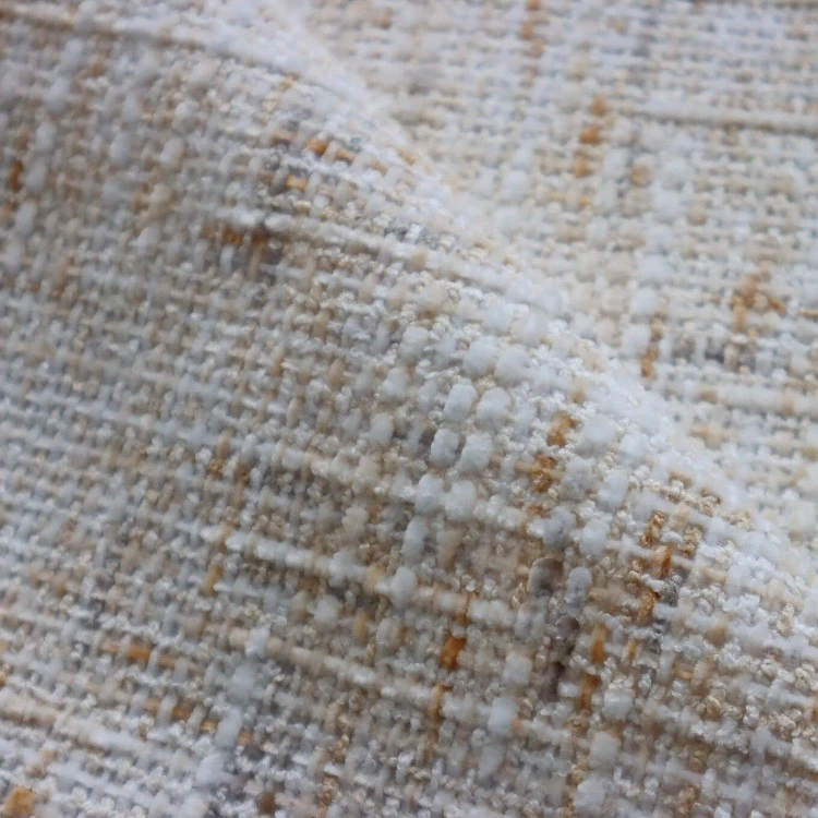 Yarn Dyed Tweed Chenille Warp Knitted Upholstery Fabric Sofa Furniture high quality